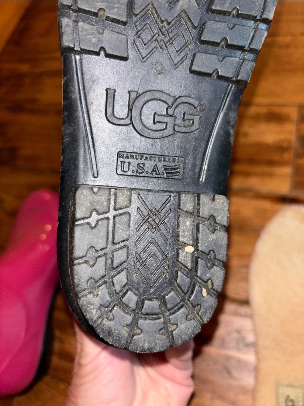 UGG Bright Pink Waterproof Mid-Calf Rain Boots